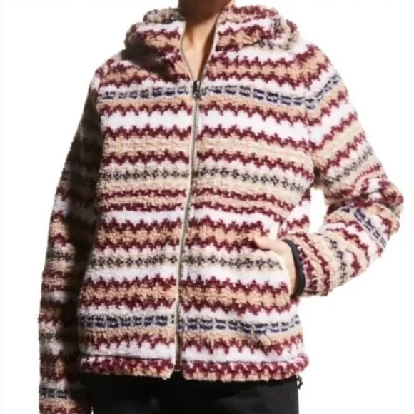 🔥 Rag & Bone Fair Isle High Pile Sherpa Hoodie Jacket Coat Multi Size XS - Picture 5 of 7